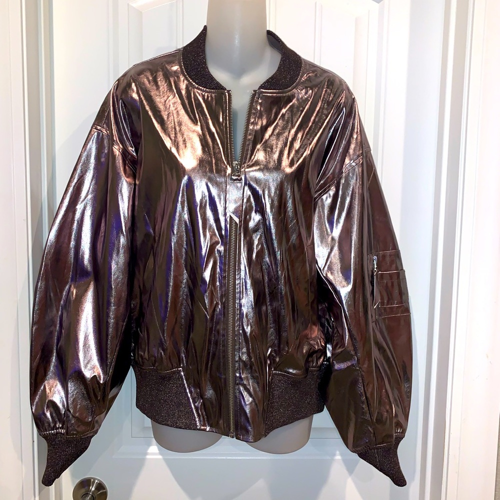 Forever 21 Bronze Zip Up Jacket NWOT